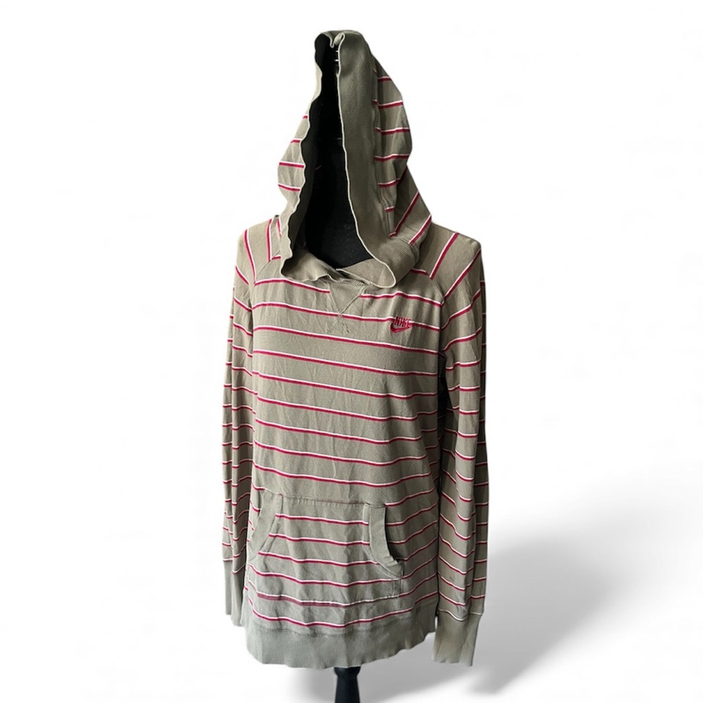 Nike retro vintage striped hooded lightweight pullover